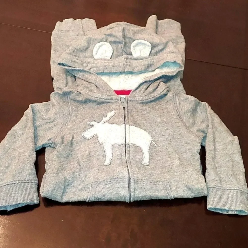 Carter's Gray Moose Jumpsuit Sz 18M
